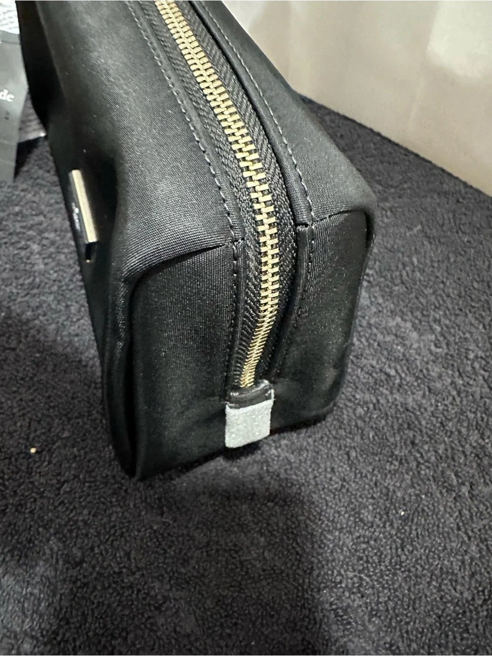 New with Tags - kate spade Black Nylon Cosmetic Case with Gold Hardware